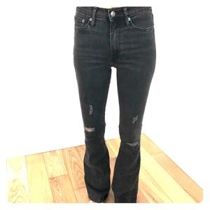 GAP Distressed skinny flare jeans sz 25r